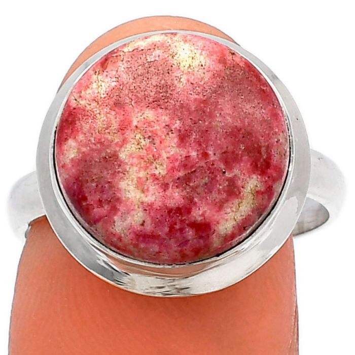 Pink Thulite Ring size-8 SDR226322 R-1007, 13x13 mm