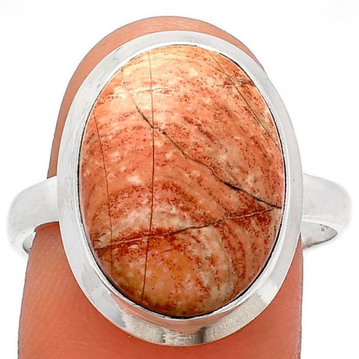 Snake Skin Jasper Ring size-10 SDR226332 R-1007, 12x17 mm