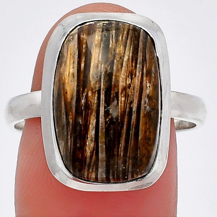 Stick Agate Ring size-10 SDR226440 R-1007, 11x17 mm