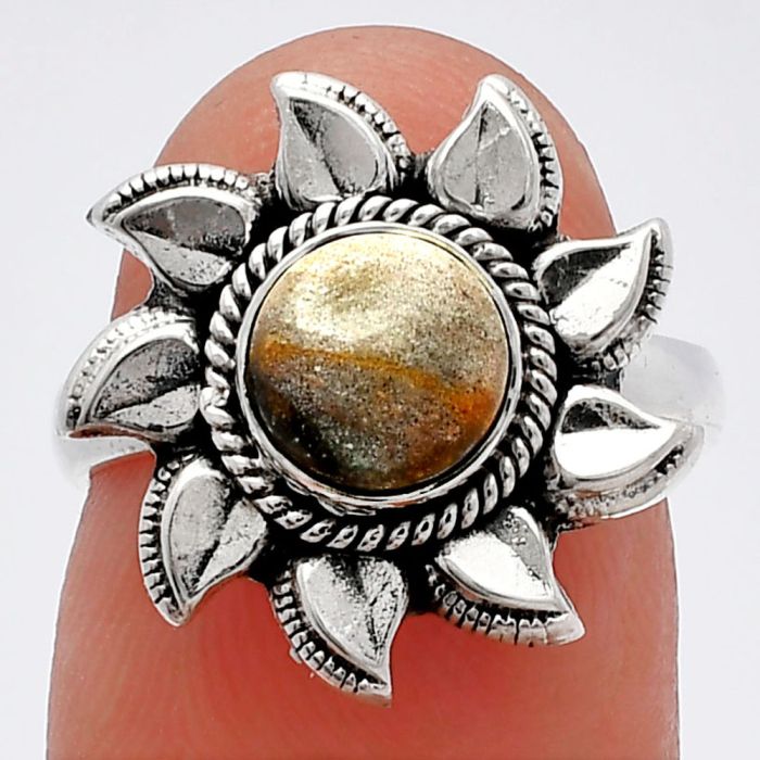 Sun - Tabu Jasper Ring size-6 SDR226509 R-1617, 7x7 mm