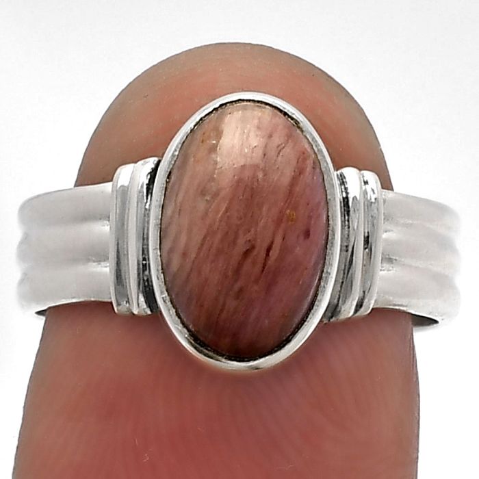 Pink Tulip Quartz Ring size-7 SDR227076 R-1470, 7x11 mm