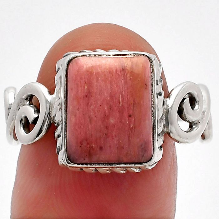 Pink Tulip Quartz Ring size-9 SDR227452 R-1652, 9x11 mm