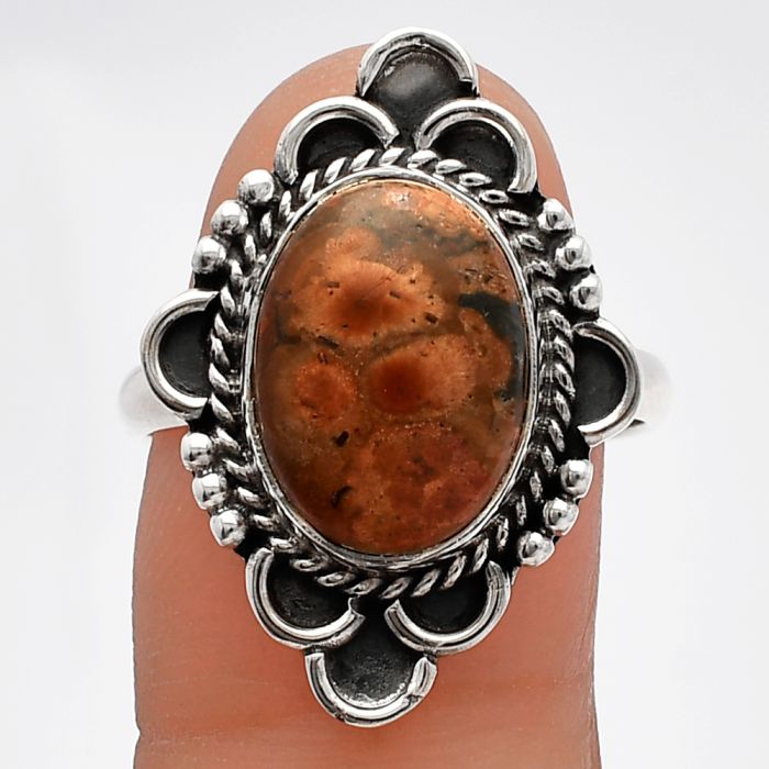 Poppy Jasper Ring size-9 SDR227551 R-1229, 10x14 mm