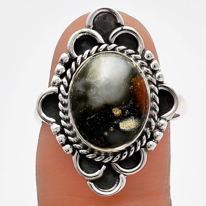 Tabu Jasper Ring size-8 SDR227632 R-1229, 10x12 mm