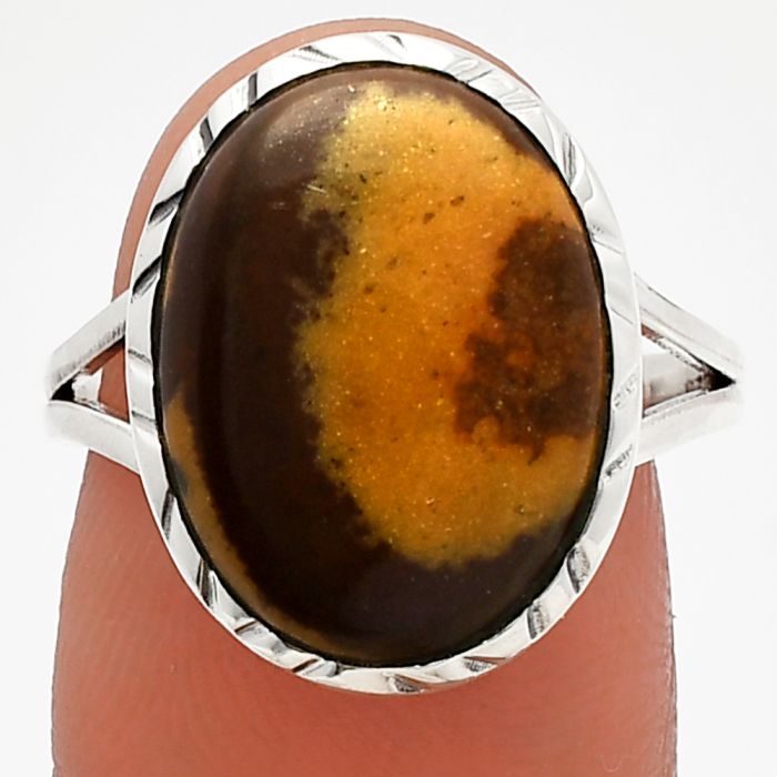 Outback Jasper Ring size-8 SDR227933 R-1074, 12x16 mm