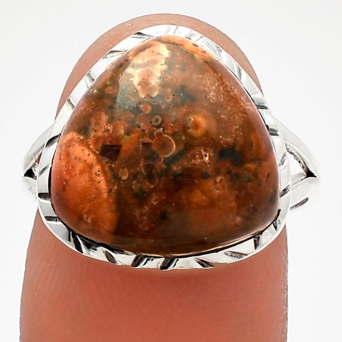 Poppy Jasper Ring size-8 SDR227946 R-1074, 14x14 mm