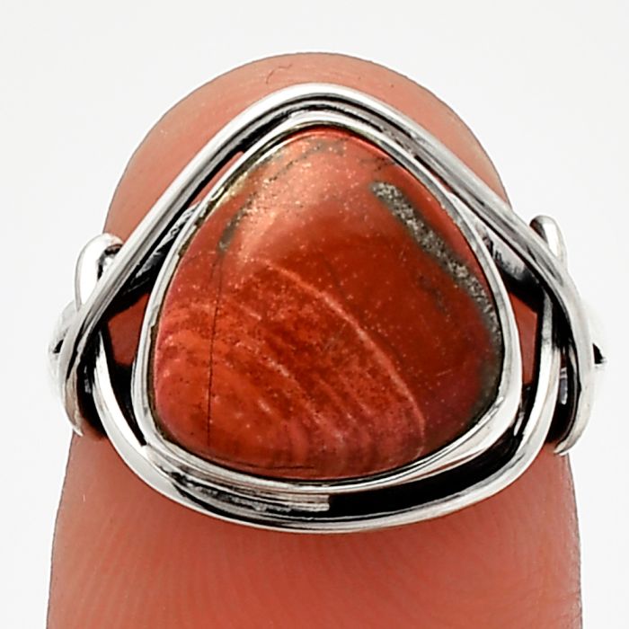 Snake Skin Jasper Ring size-6 SDR228143 R-1054, 11x11 mm