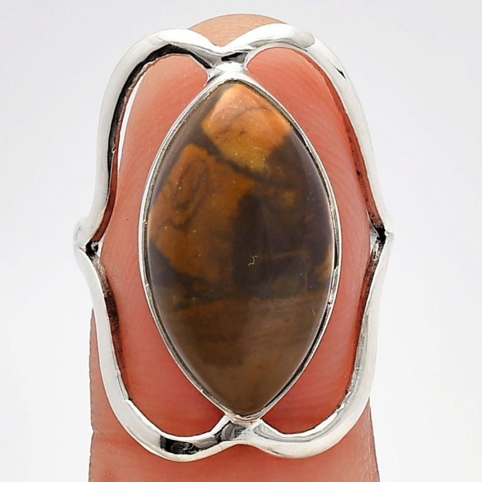 Outback Jasper Ring size-8 SDR228313 R-1246, 12x20 mm