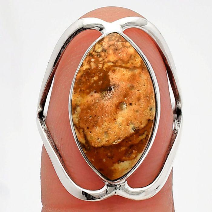 Picture Jasper Ring size-7 SDR228393 R-1246, 11x19 mm