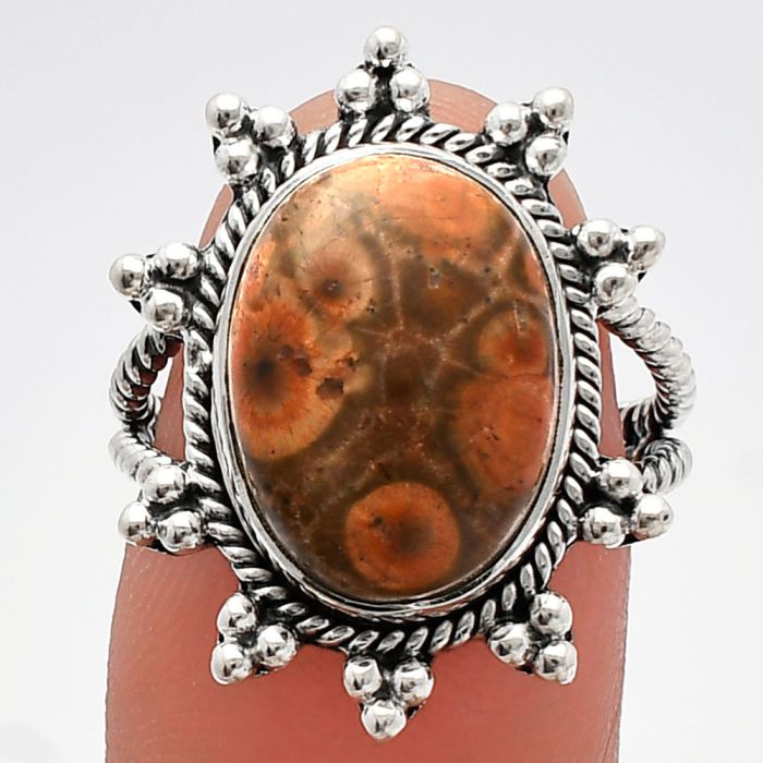 Poppy Jasper Ring size-7 SDR228621 R-1234, 11x15 mm