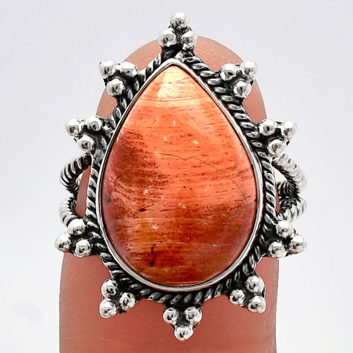 Snake Skin Jasper Ring size-7 SDR228631 R-1234, 12x17 mm