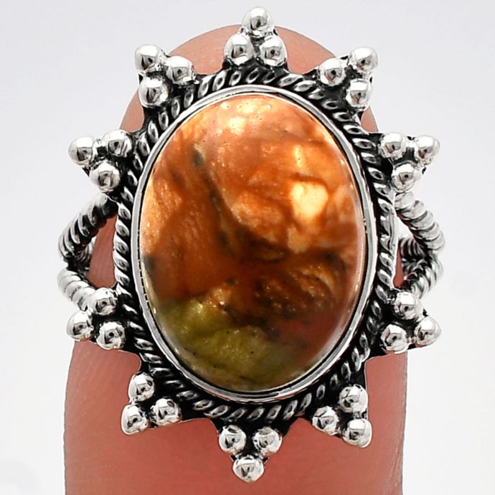 Rocky Butte Picture Jasper Ring size-7 SDR228640 R-1234, 11x15 mm