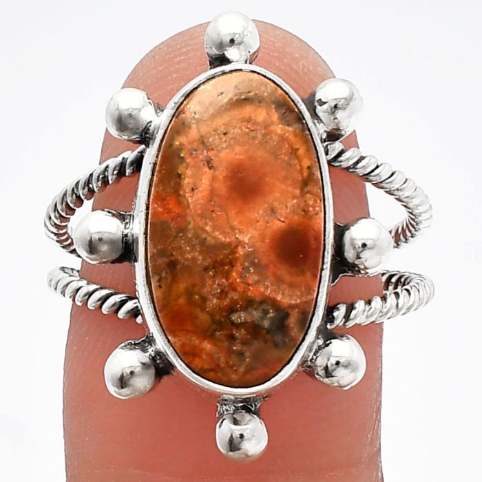 Mexican Bird Eye Ring size-8 SDR229006 R-1268, 10x17 mm