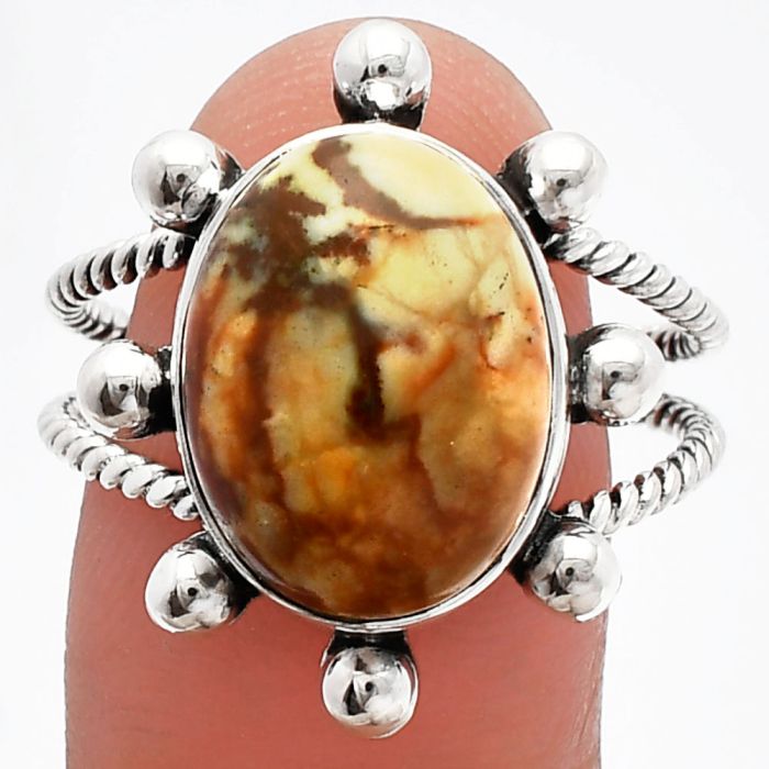 Rosetta Picture Jasper Ring size-9.5 SDR229041 R-1268, 12x15 mm