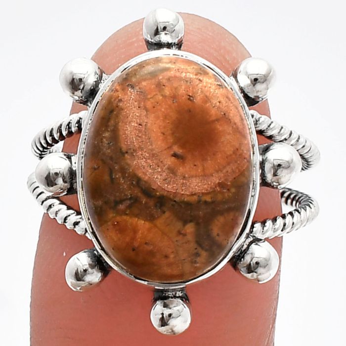 Mexican Bird Eye Ring size-8 SDR229042 R-1268, 12x16 mm