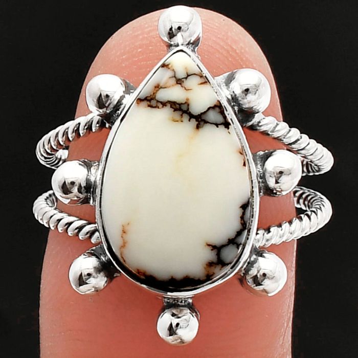 Wild Horse Jasper Ring size-8 SDR229053 R-1268, 10x16 mm