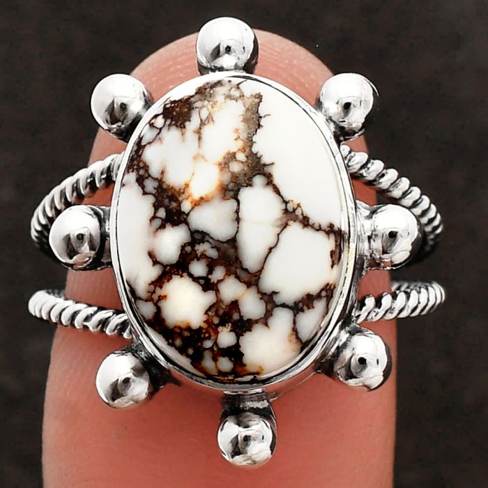 Wild Horse Jasper Ring size-8 SDR229096 R-1268, 11x15 mm