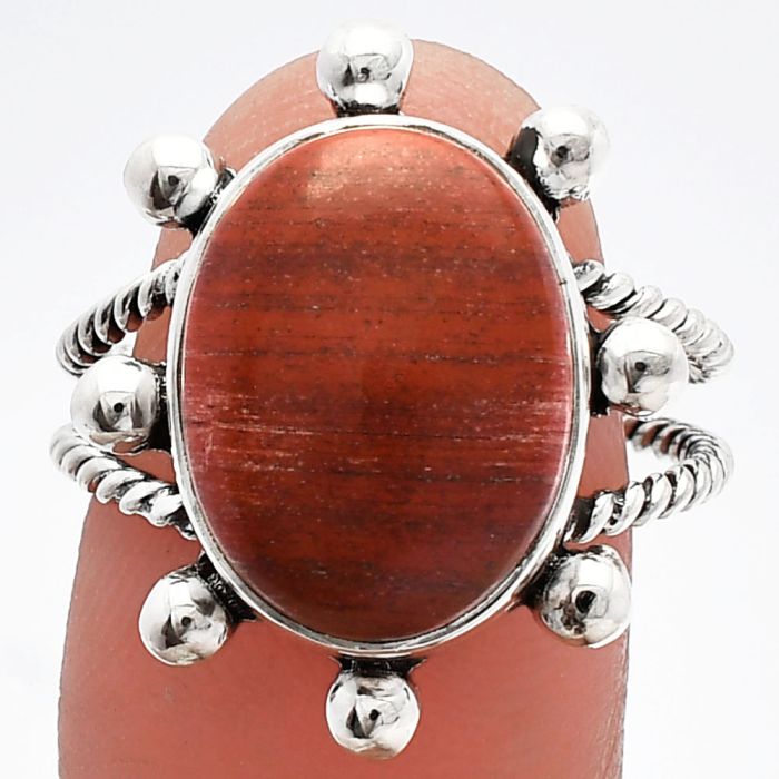 Snake Skin Jasper Ring size-8 SDR229106 R-1268, 12x15 mm