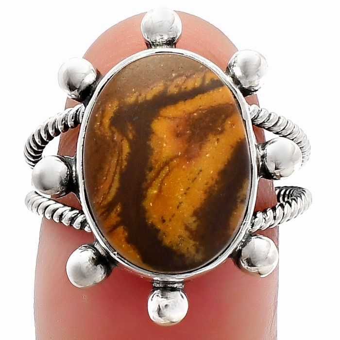 Outback Jasper Ring size-8 SDR229149 R-1268, 12x15 mm