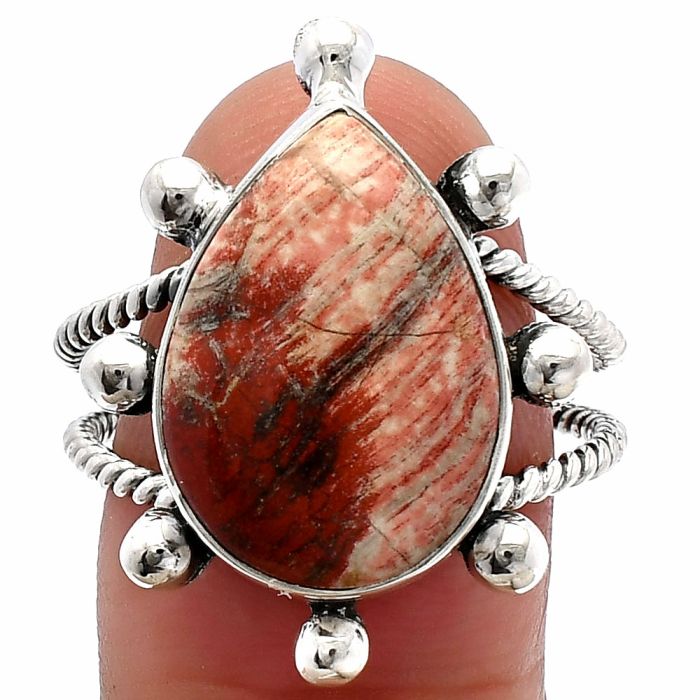 Snake Skin Jasper Ring size-9.5 SDR229197 R-1268, 13x18 mm