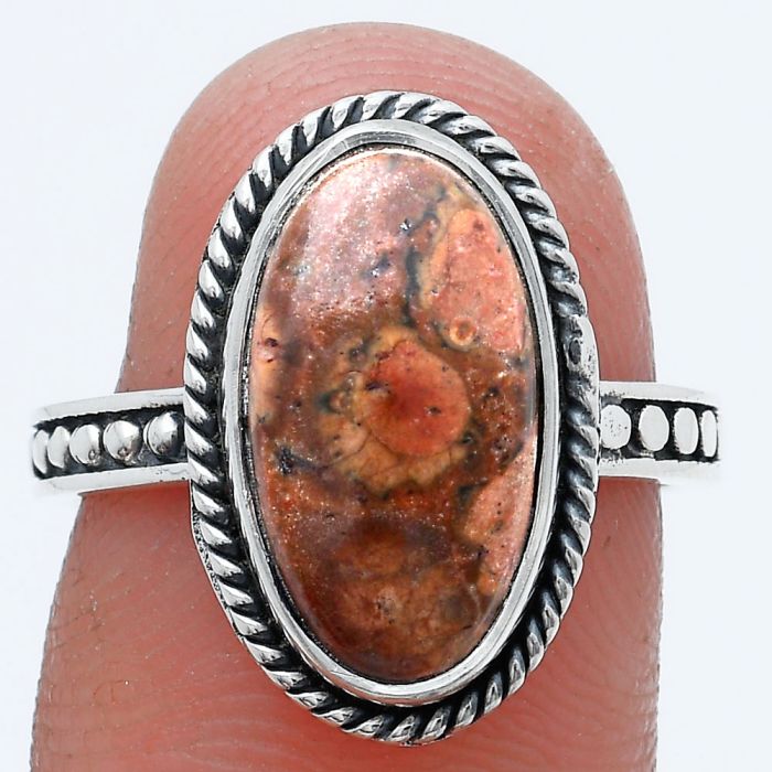 Poppy Jasper Ring size-7 SDR229286 R-1066, 8x15 mm