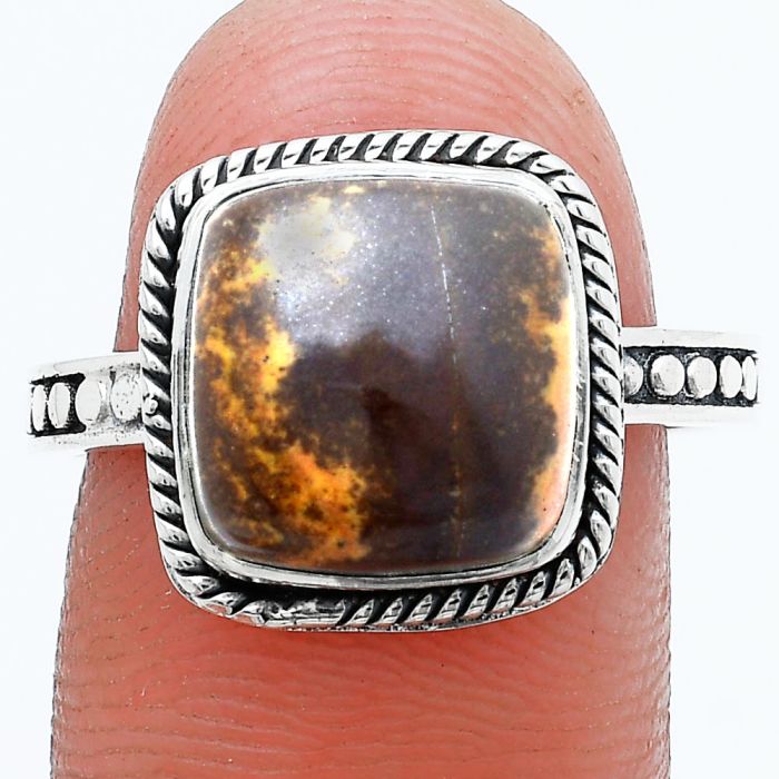 Outback Jasper Ring size-9 SDR229379 R-1066, 11x11 mm