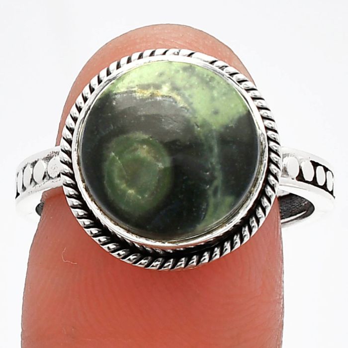 Star Galaxy Jasper Ring size-8.5 SDR229454 R-1066, 12x12 mm