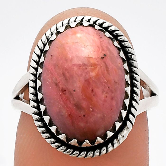 Pink Tulip Quartz Ring size-6.5 SDR230105 R-1474, 11x15 mm