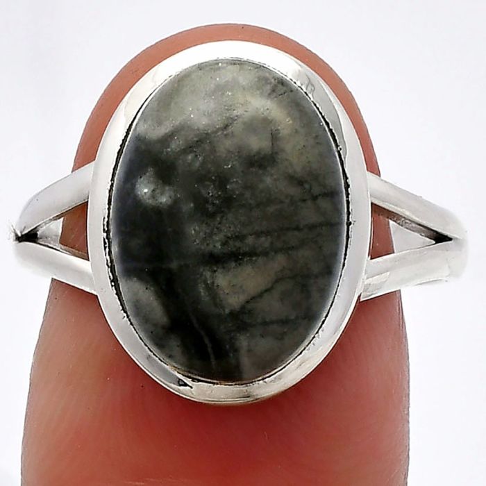 Picasso Jasper Ring size-9 SDR230406 R-1005, 11x14 mm