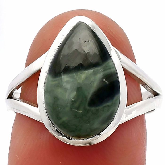 Picasso Jasper Ring size-8 SDR230451 R-1005, 9x14 mm