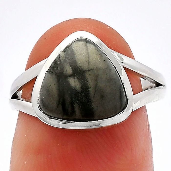 Picasso Jasper Ring size-7 SDR230458 R-1005, 10x10 mm