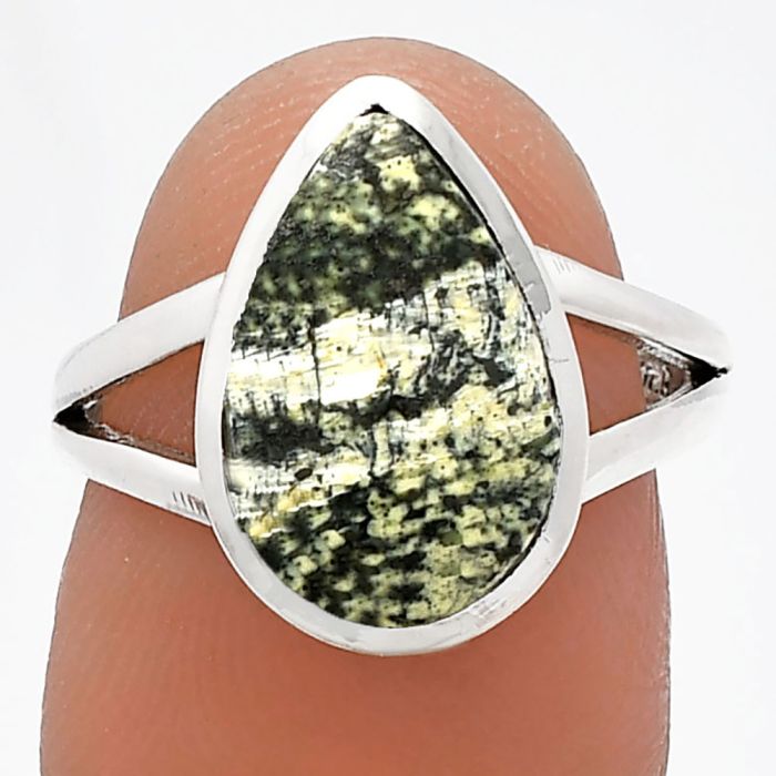 Natural Chrysotile Ring size-7 SDR230537 R-1005, 9x14 mm