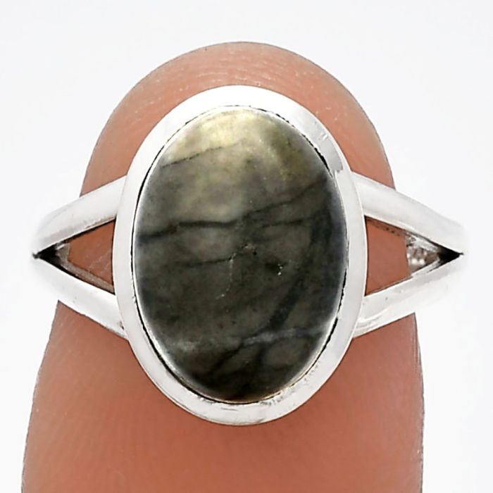 Picasso Jasper Ring size-7 SDR230554 R-1005, 9x13 mm