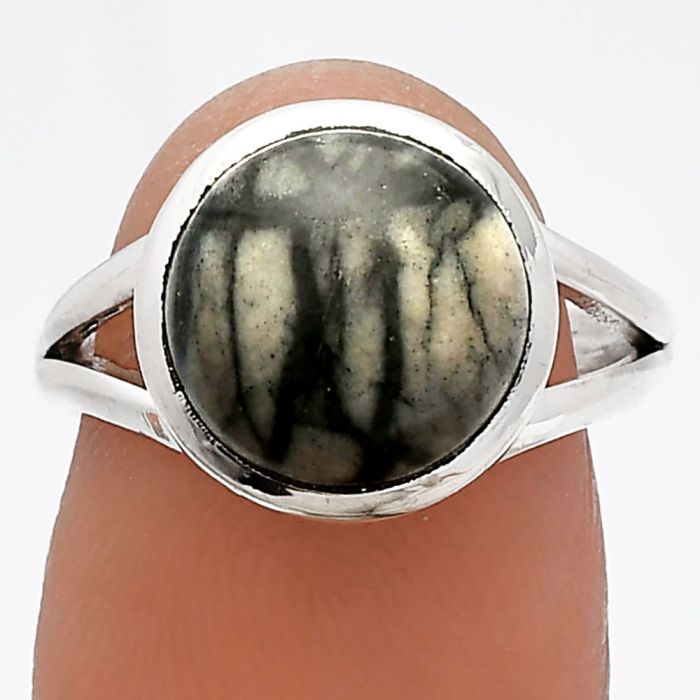 Picasso Jasper Ring size-7 SDR230577 R-1005, 11x11 mm