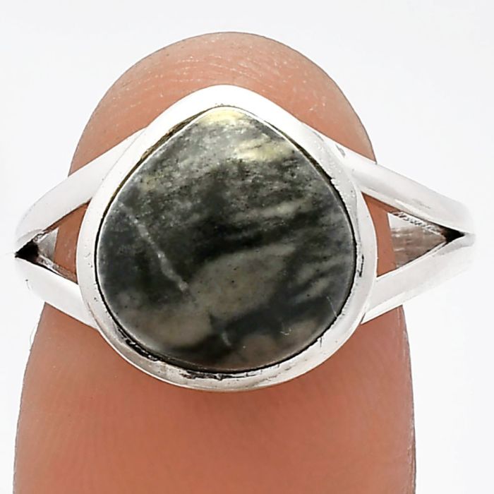 Picasso Jasper Ring size-8 SDR230658 R-1005, 11x11 mm