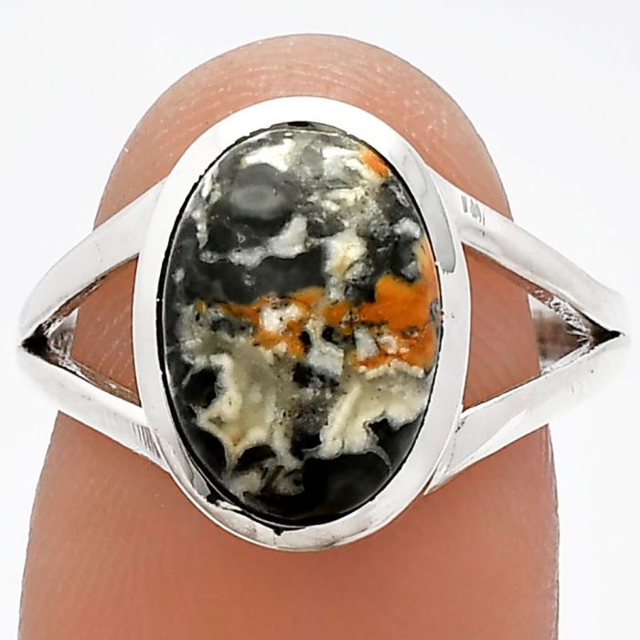 Maligano Jasper Ring size-8 SDR230676 R-1005, 9x13 mm