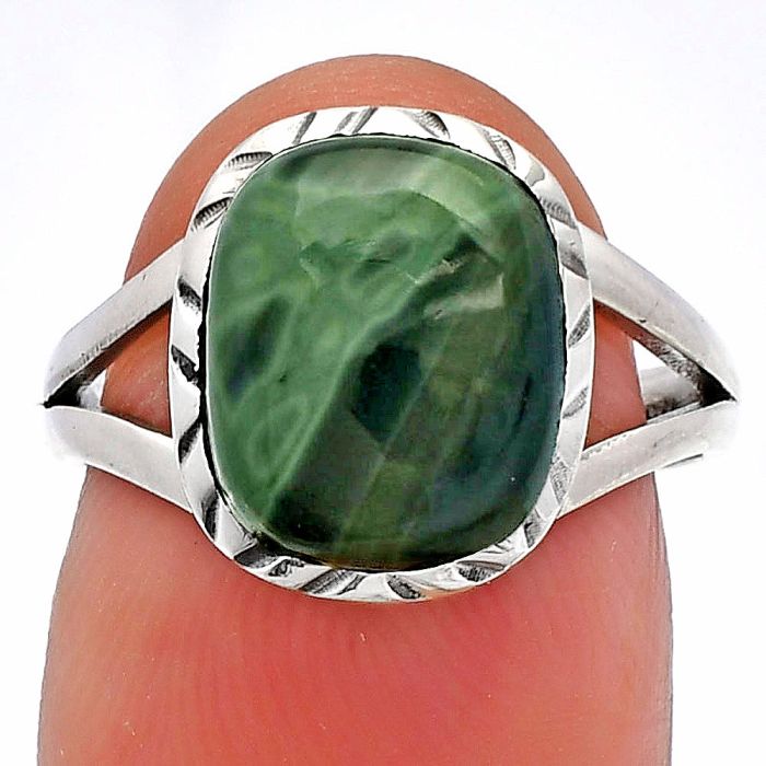 Picasso Jasper Ring size-7 SDR230701 R-1074, 9x11 mm