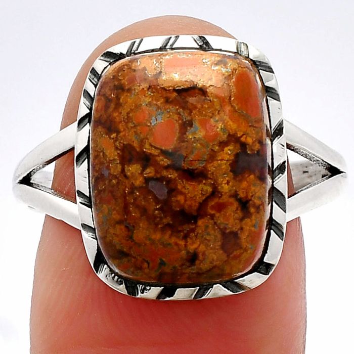 Rare Cady Mountain Agate Ring size-9.5 SDR230757 R-1074, 11x15 mm