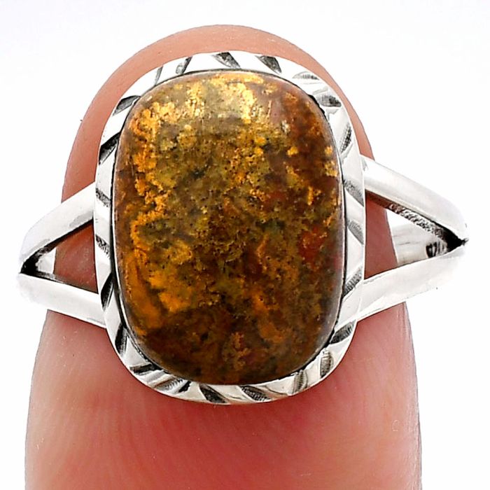 Rare Cady Mountain Agate Ring size-8 SDR230785 R-1074, 10x13 mm