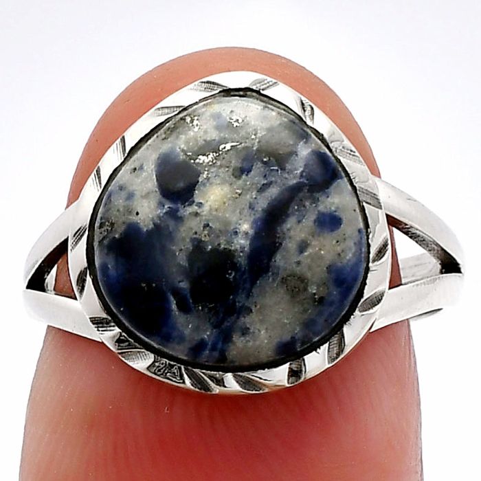 Sodalite Ring size-7 SDR230787 R-1074, 12x12 mm