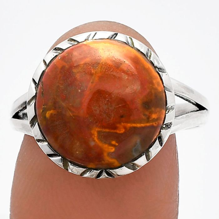 Rare Cady Mountain Agate Ring size-9 SDR230813 R-1074, 13x13 mm