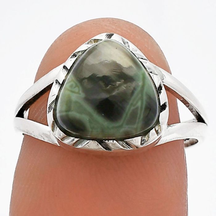 Picasso Jasper Ring size-7 SDR230939 R-1074, 10x10 mm