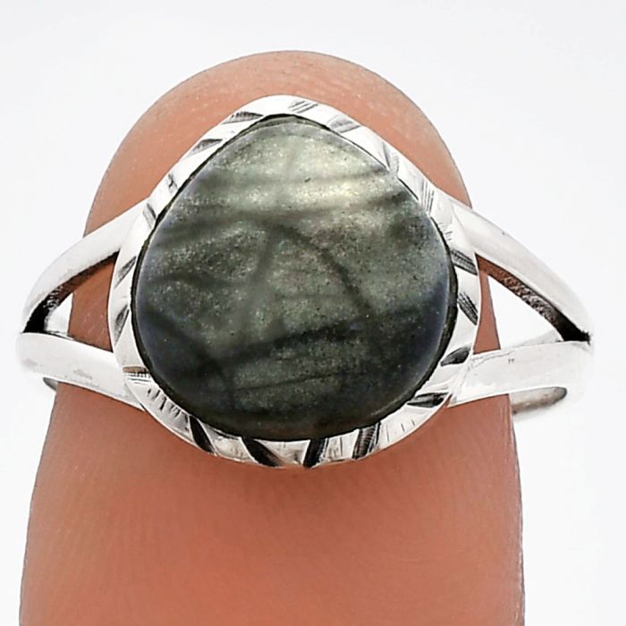 Picasso Jasper Ring size-8 SDR230957 R-1074, 11x11 mm