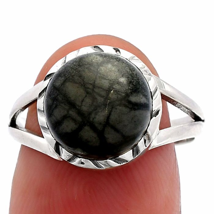 Picasso Jasper Ring size-8 SDR231004 R-1074, 11x11 mm