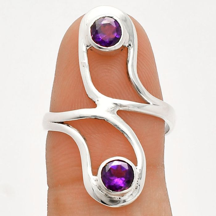 African Amethyst Ring size-7 SDR231394 R-1723, 5x5 mm