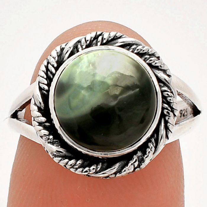 Picasso Jasper Ring size-7 SDR231450 R-1014, 10x10 mm