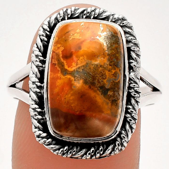 Rare Cady Mountain Agate Ring size-9.5 SDR231542 R-1014, 10x16 mm