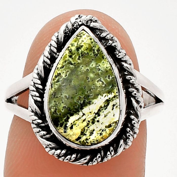 Natural Chrysotile Ring size-8 SDR231740 R-1014, 9x14 mm