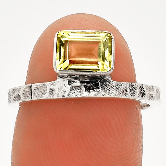 Lemon Quartz Ring size-7 SDR234184 R-1037, 5x7 mm