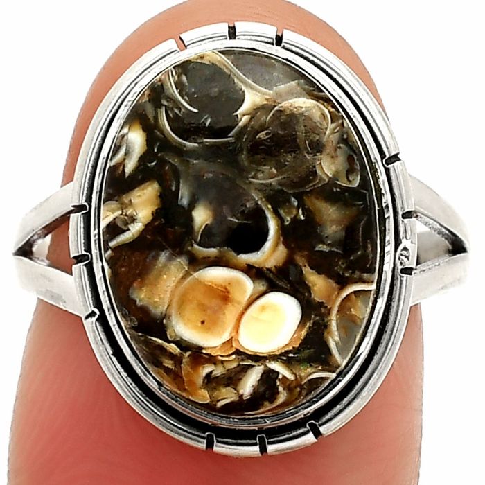 Turtella Jasper Ring size-7.5 SDR234578 R-1012, 12x15 mm